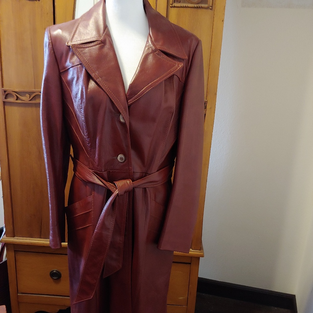 Vintage leather coat.